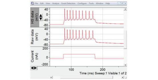 HumSilencer does not distort current-induced action potentials